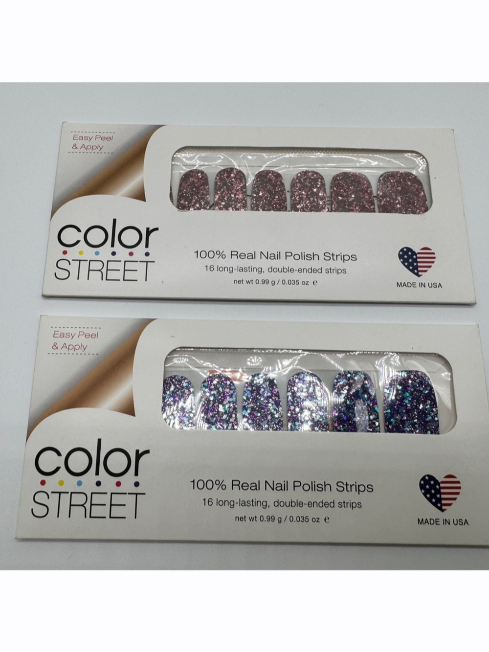Color Street Nail Polish Strips 14 Lot Mixed Designs Glitter Solid Pink Blue New - Picture 3 of 10